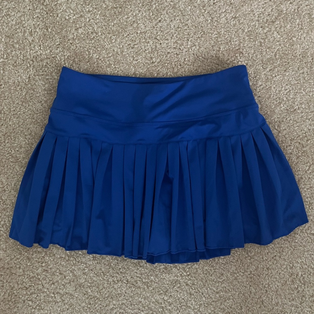 Royal Blue Gold Hinge Tennis Skirt